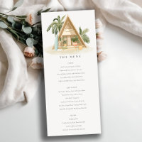 Rustic Tropical Palm Beach Shack Wedding Menu