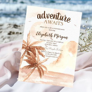 Rustic Tropical Palms Invitation