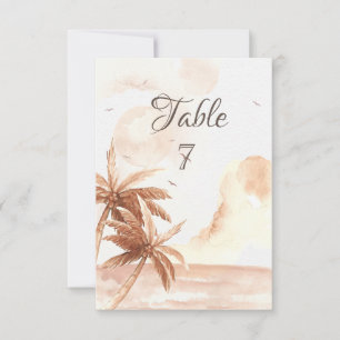 Rustic Tropical Palms Wedding  Invitation