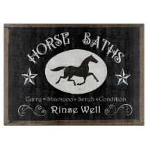 Rustic trotting horse cutting board