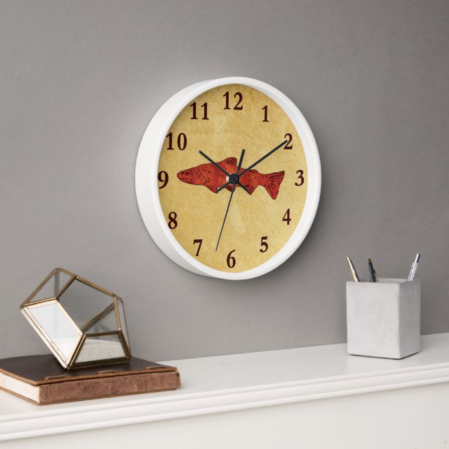 Rustic Trout Clock (Office)
