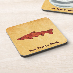 Rustic Trout Coaster