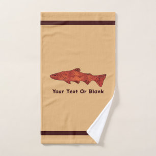 Rustic Trout Hand Towel