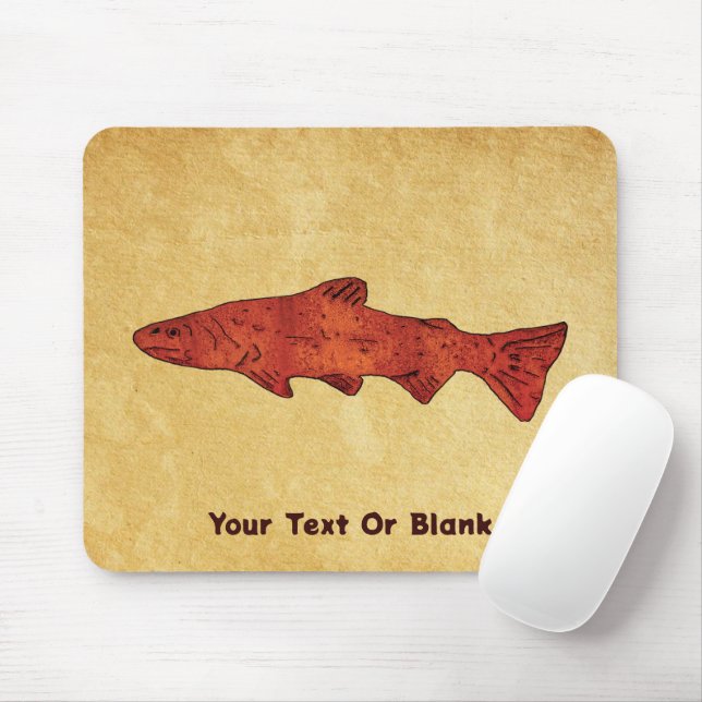 Rustic Trout Mouse Pad (With Mouse)