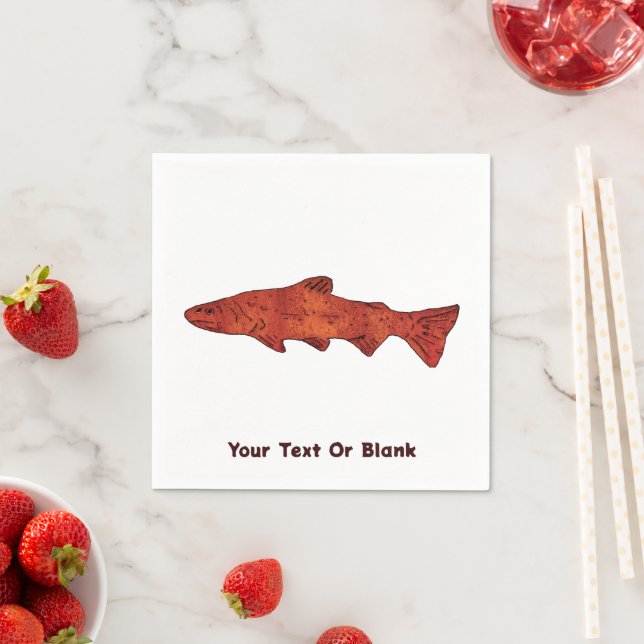 Rustic Trout Napkin (Insitu)