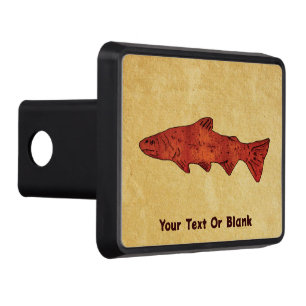 Rustic Trout Trailer Hitch Cover