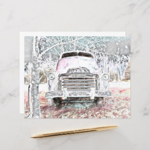  Rustic Truck Vintage White Grey Retro Distressed