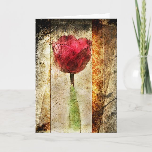 Rustic Tulip-Greeting Card (Front)