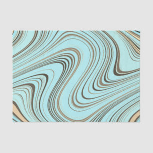 Rustic Turquoise and Gold Curvy  Tissue Paper