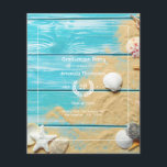 Rustic Turquoise Beach Graduation Party Flyer<br><div class="desc">Beach graduation party invitation customizable to your specifics. Envelopes are not included. For thicker invitations with envelopes included and matching products on the same theme please see the collection below.</div>