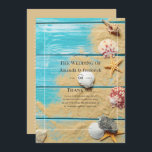 Rustic Turquoise Beach Wedding Program<br><div class="desc">Beach wedding welcome program customizable to your specifics.</div>