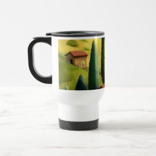 Rustic Tuscan Hillside Travel Mug – Whimsical