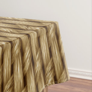 Rustic Twine Weave Pattern Unique Rectangle Tablecloth
