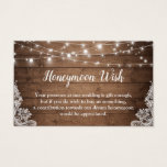 Rustic Twinkle Lights Wedding Honeymoon Fund Card<br><div class="desc">Rustic Twinkle Lights Wedding Honeymoon Fund / Honeymoon Wish Card. 
(1) For further customization,  please click the "customize further" link and use our design tool to modify this template. 
(2) If you need help or matching items,  please contact me.</div>