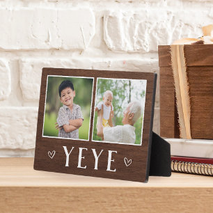 Rustic Two Photo Yeye Grandpa Plaque