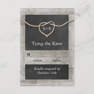 Rustic Tying the Knot RSVP