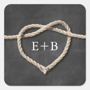 Rustic Tying the Knot Sticker