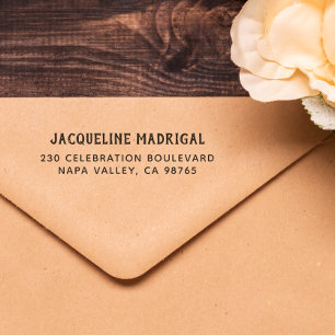 Rustic Typography Address Self-inking Stamp