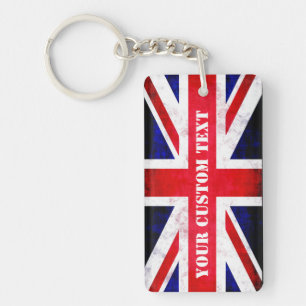Rustic Union Jack UK Drapeau Texte personnalisé