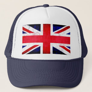 Rustic Union Jack UK Flag Trucker Hat