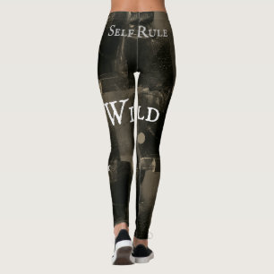 Rustic Urban Wild Black Grey Fashion  Leggings