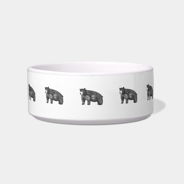 Rustic Ursus Americanus Black Bear Bowl (Front)