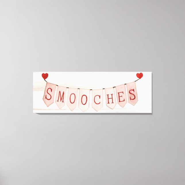 Rustic Valentine Banner III Canvas Print (Front)