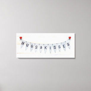 Rustic Valentine Banner IV Canvas Print