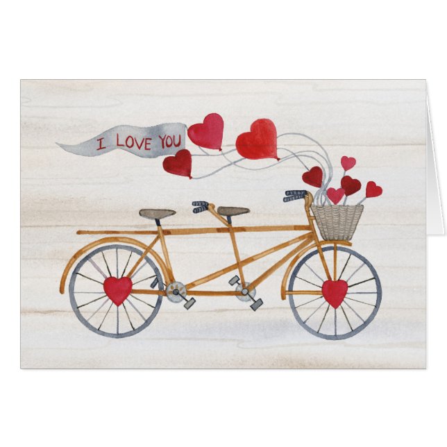Rustic Valentine Bicycle Built For Two (Front Horizontal)