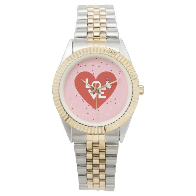 Rustic Valentine's  Day Love Classic  Women  Watch (Front)