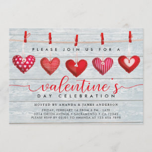 Rustic Valentine's Day Party Invitation