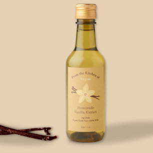 Rustic Vanilla Extract Bottle Label Sticker