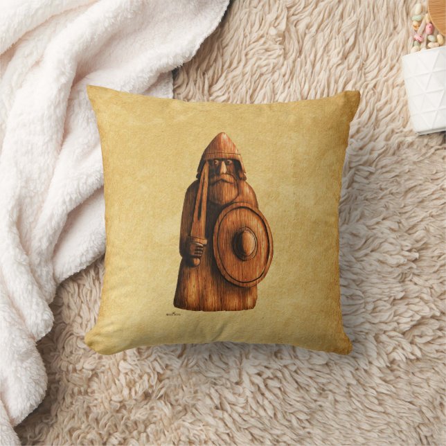 Rustic Viking Throw Pillow (Blanket)