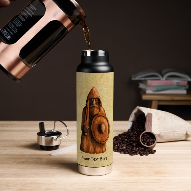 Rustic Viking Water Bottle (Coffee (Rotated))