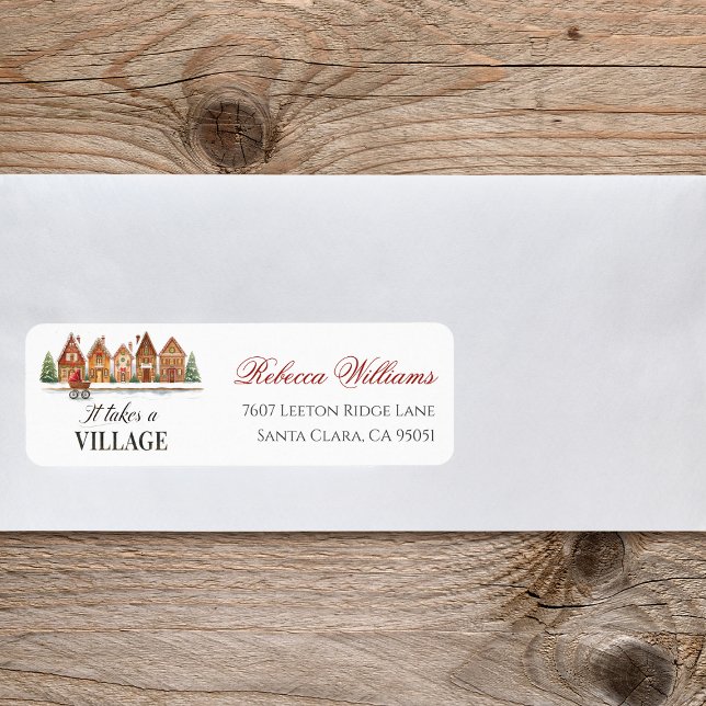 Rustic Village Maisons Baby shower d'hiver Adresse (Créateur téléchargé)