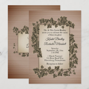 Rustic Vines Wedding Invitation