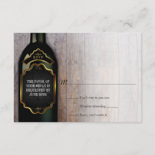 Rustic Vineyard Winery Wedding RSVP Reply