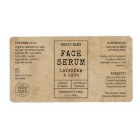 Rustic Vintage 2 OZ 60ml Cosmetic Bottle Label