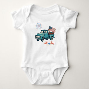 Rustic/vintage 4th of July  Baby Bodysuit