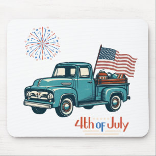 Rustic/vintage 4th of July  Mouse Pad