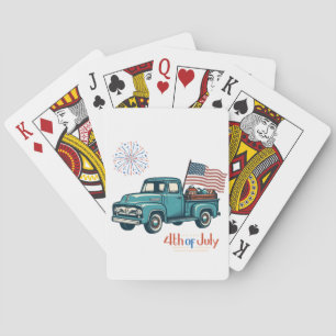 Rustic/vintage 4th of July Playing Cards
