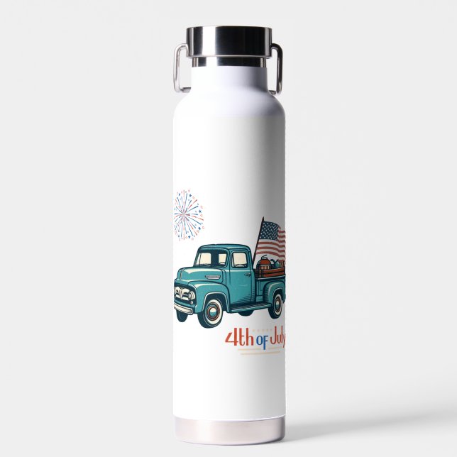 Rustic/vintage 4th of July  Water Bottle (Front)