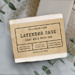 Rustic Vintage Apothecary Soap Bar Bellyband Label<br><div class="desc">Rustic soap belly band template featuring a rustic brown paper effect background, typewriter fonts and apothecary style layout. The soap bellybands are printed 4 on one US letter sheet which you'll need to cut yourself - each bellyband when cut is approximately 2" x 11". Wrap around your bars and add...</div>