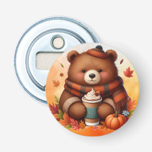 Rustic/vintage autumn bear bottle opener