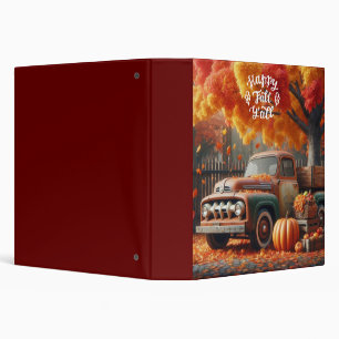 Rustic/vintage autumn farm truck  binder