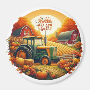 Rustic/vintage autumn on the farm magnet