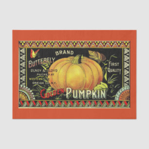 Rustic Vintage Autumn Pumpkin Fall Decor Tissue Paper