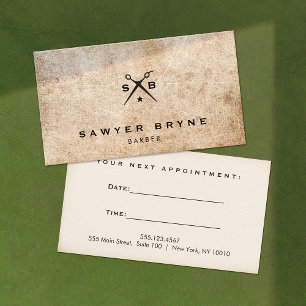 Rustic Vintage  Barber Shop Scissors Appointment