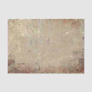 Rustic Vintage Beige Brown Grunge Texture Tissue Paper