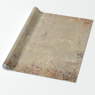 Rustic Vintage Beige Brown Grunge Texture Wrapping Paper
